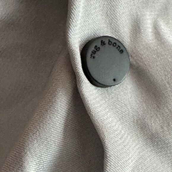 Rag & Bone Debbie XXS Silk Surplice long sleeves gray Minimalist blouse - Picture 9 of 12